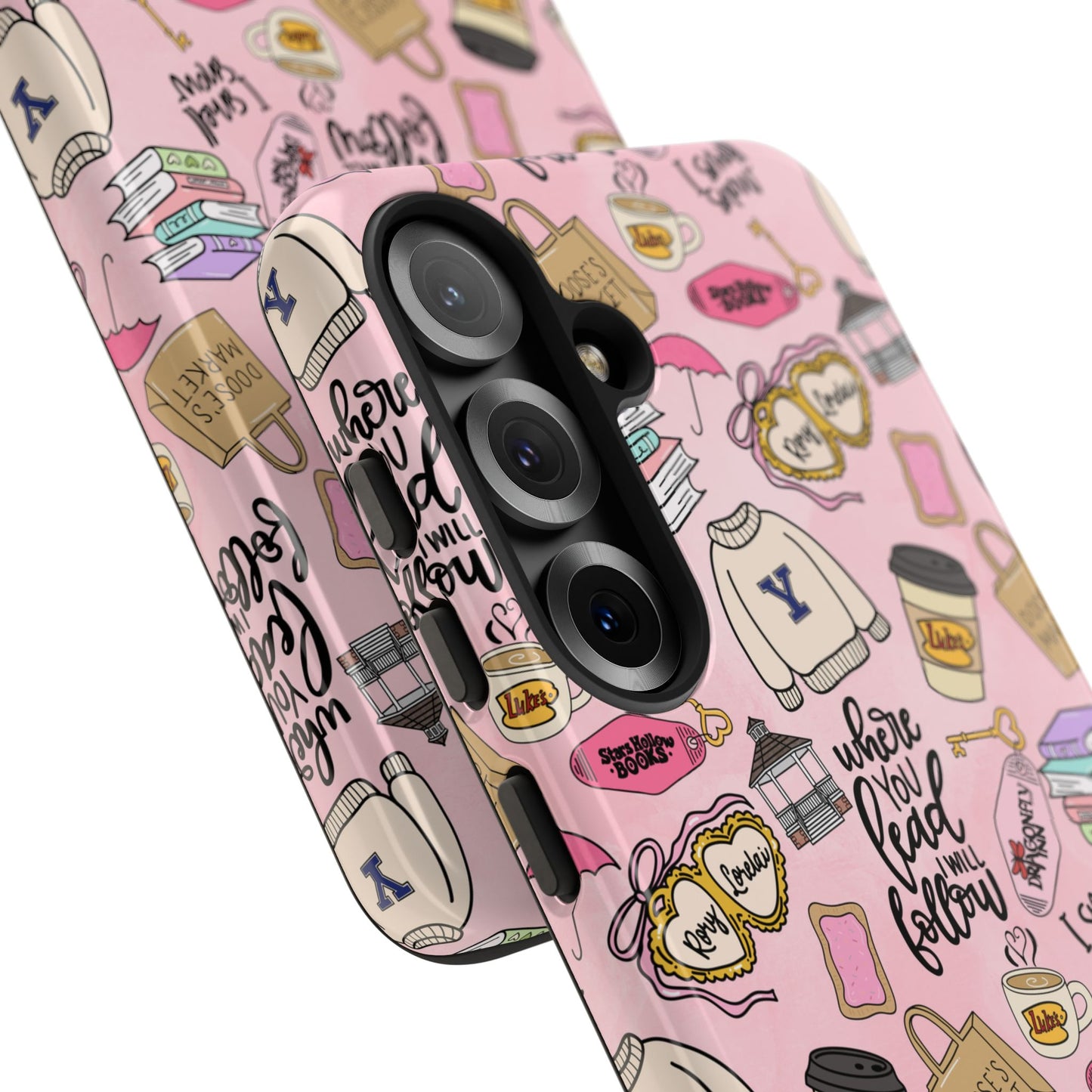 Where You Lead "Tough Cases" Phone Case — Pink Gilmore Girls Tribute