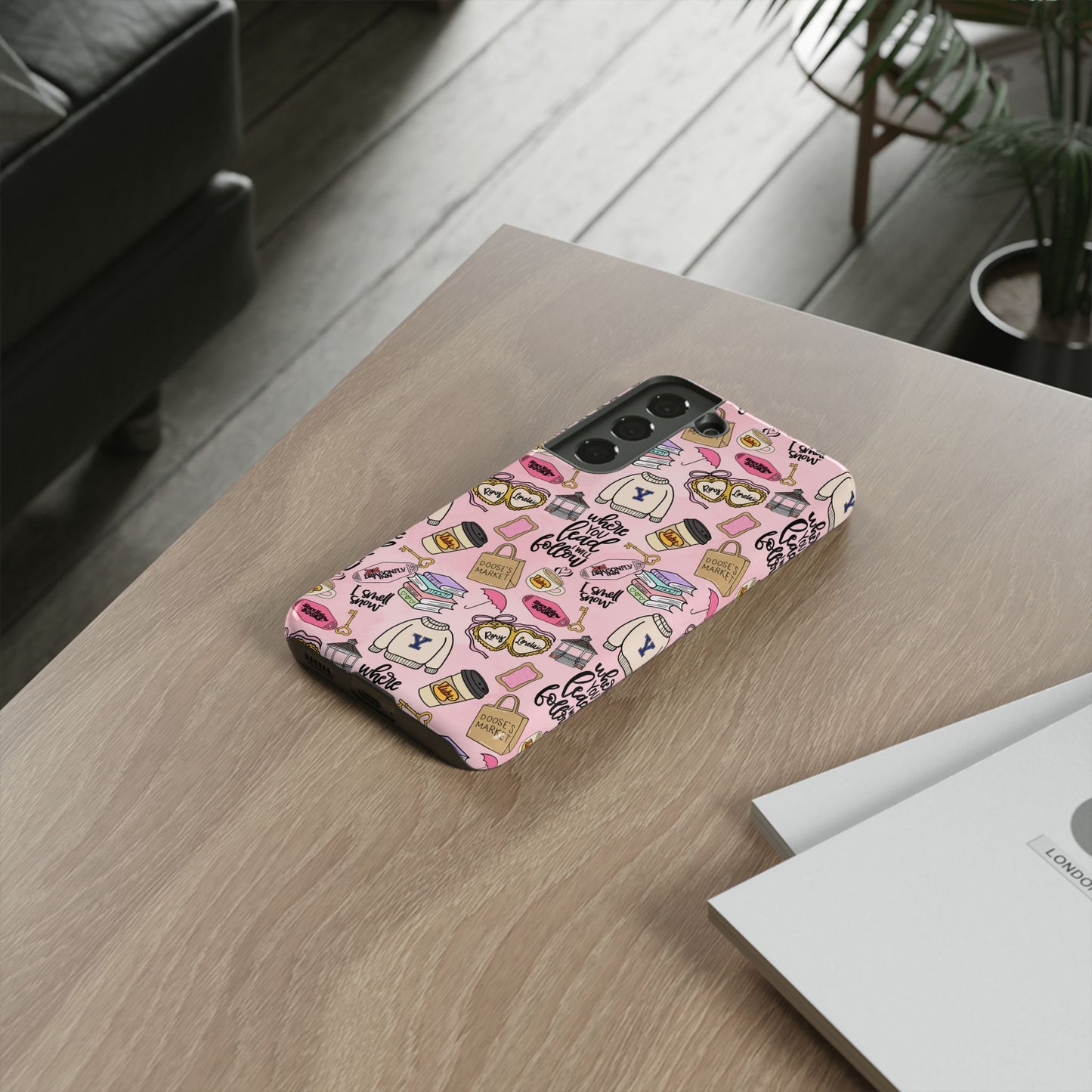 Where You Lead "Tough Cases" Phone Case — Pink Gilmore Girls Tribute