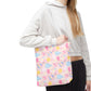 Pink Pickleball Tote Bag | All-Over Print, Sport Court Graphic