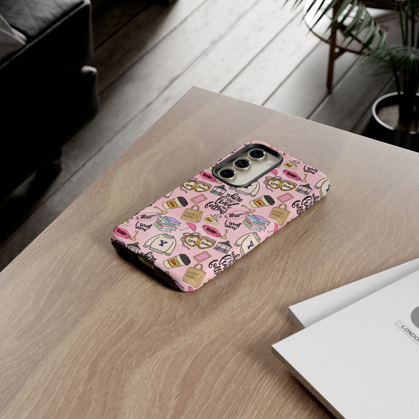 Where You Lead "Tough Cases" Phone Case — Pink Gilmore Girls Tribute