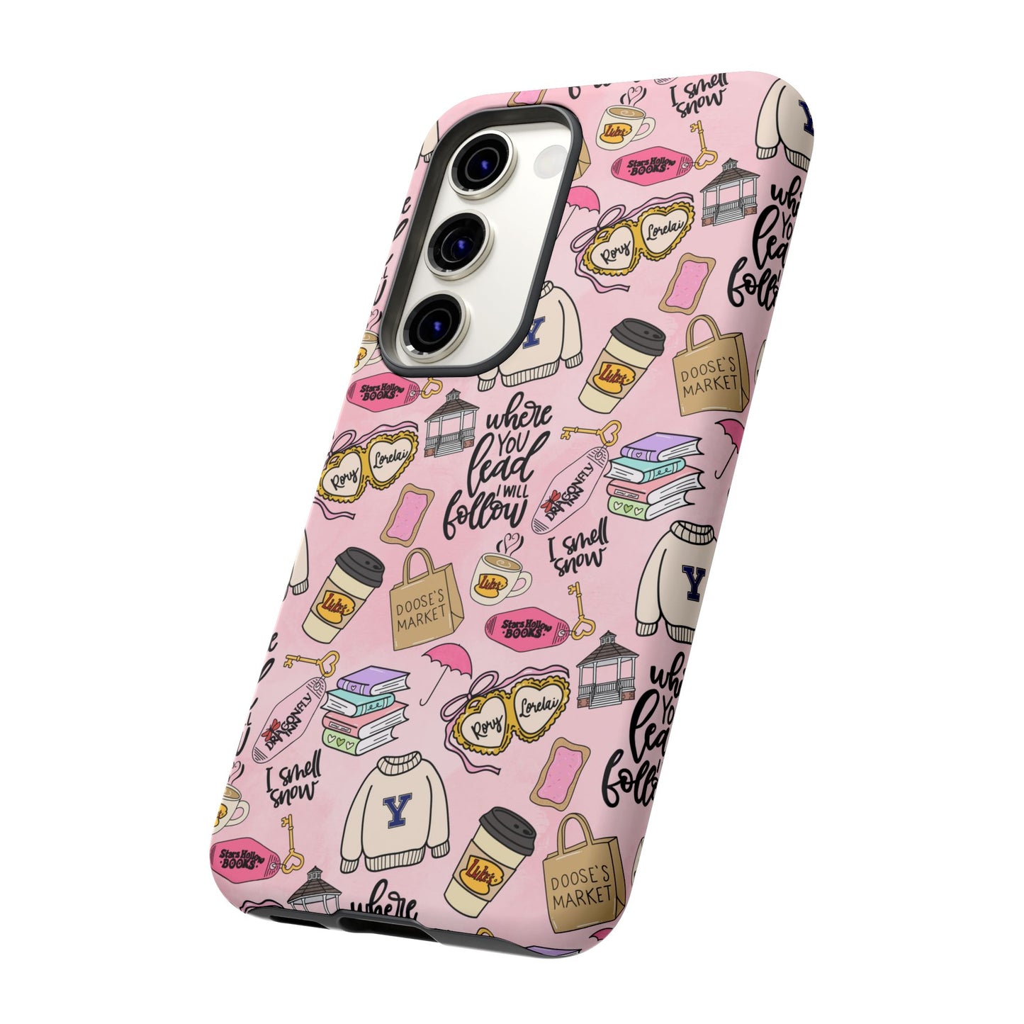 Where You Lead "Tough Cases" Phone Case — Pink Gilmore Girls Tribute