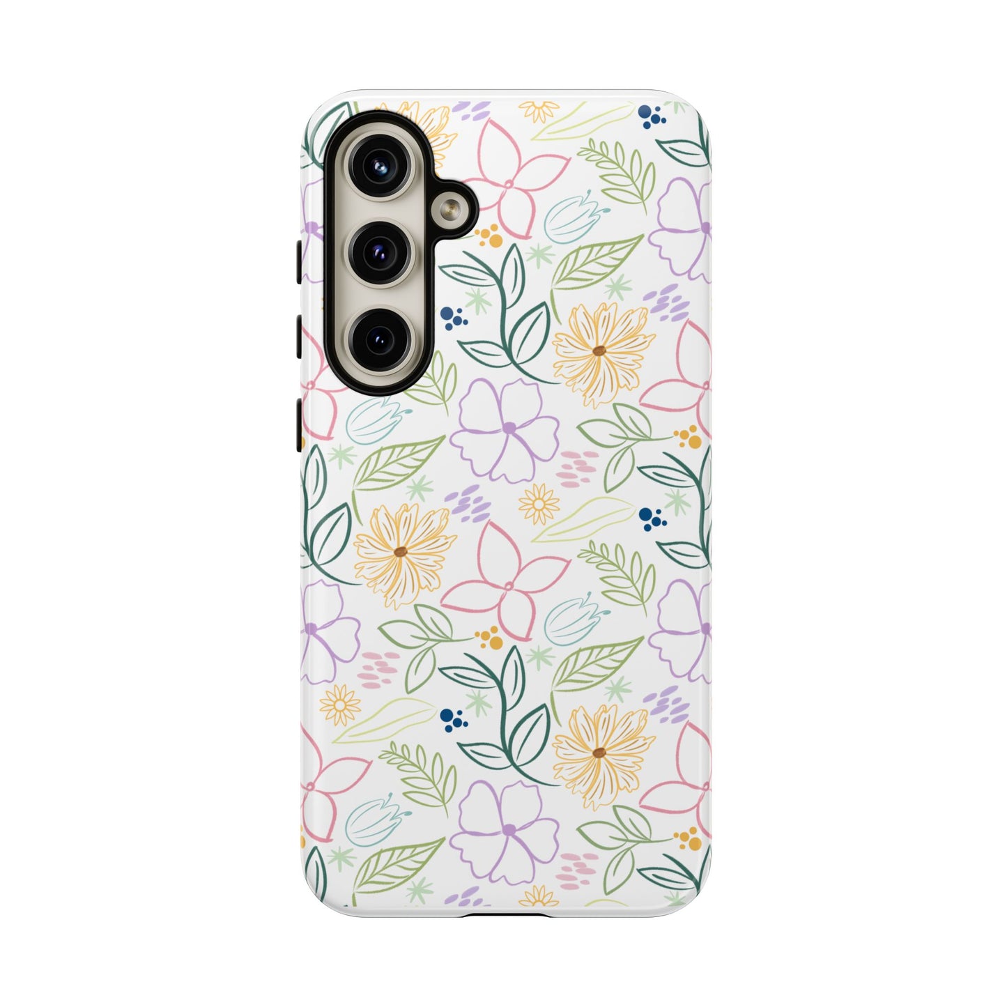 Floral Pastel Phone Case — Delicate Garden Pattern for Samsung & iPhone