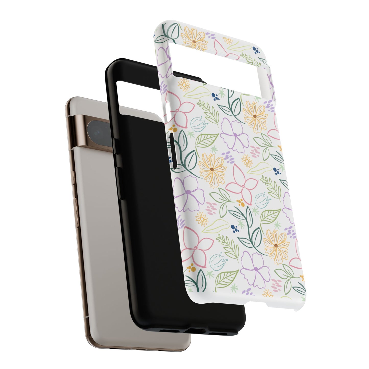 Floral Pastel Phone Case — Delicate Garden Pattern for Samsung & iPhone
