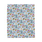 Coffee and Pastries Pattern Velveteen Plush Blanket | Stars Hollow Gilmore Girls Inspired