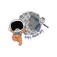 Copy Moon Joy Astronaut and Moon Illustration Kiss-Cut Stickers | Spacecraft Decal