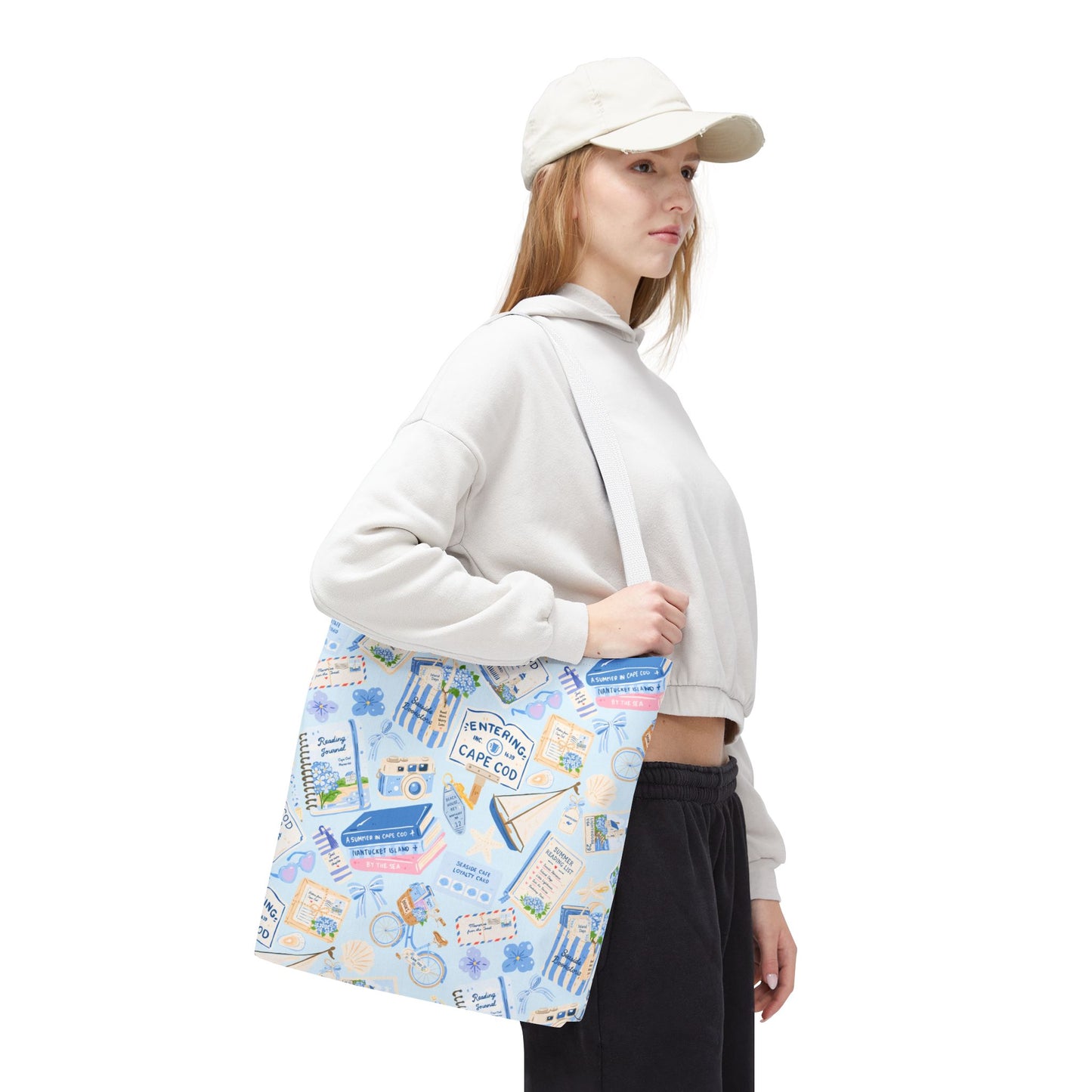 Cape Cod Book Club Tote Bag | AOP All-Over Print Booklover Tote