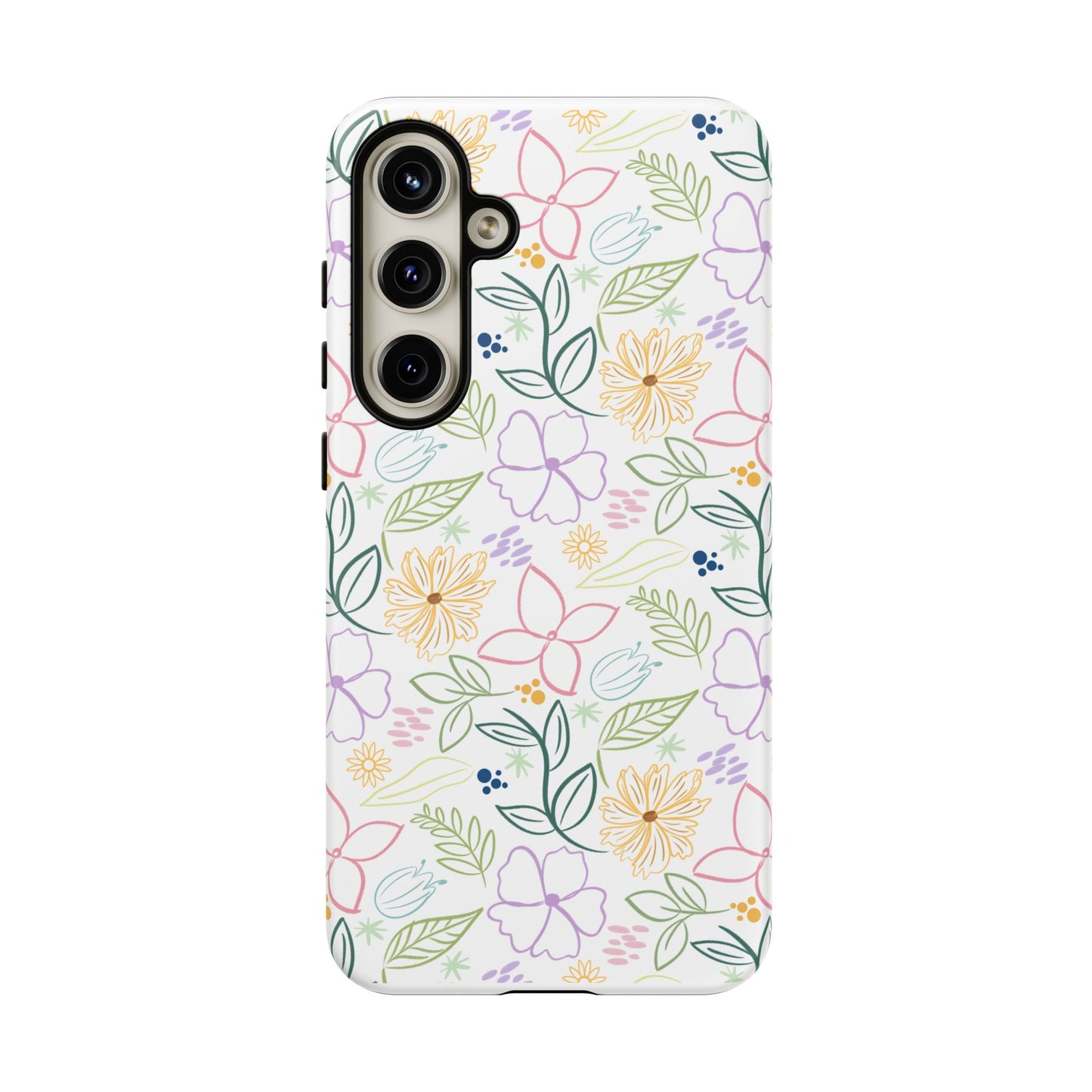 Floral Pastel Phone Case — Delicate Garden Pattern for Samsung & iPhone