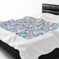 Coffee and Pastries Pattern Velveteen Plush Blanket | Stars Hollow Gilmore Girls Inspired
