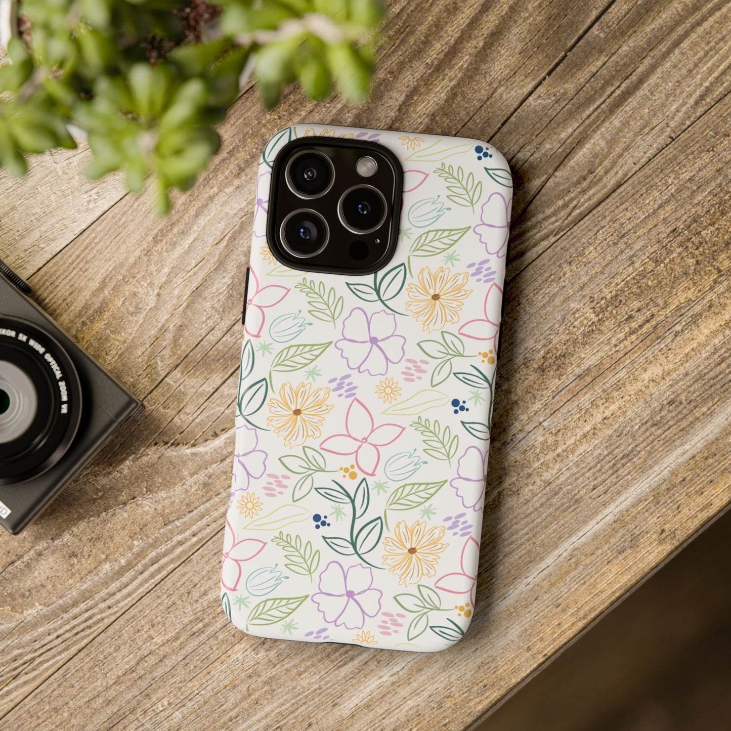 Floral Pastel Phone Case — Delicate Garden Pattern for Samsung & iPhone