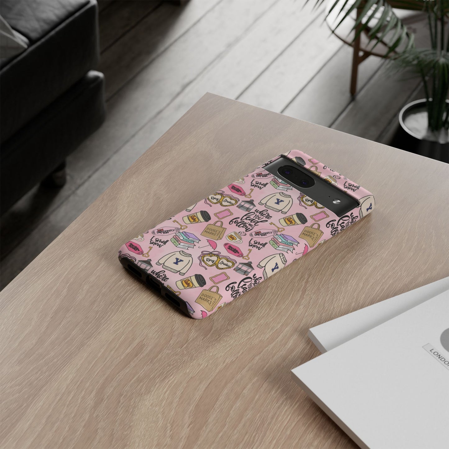 Where You Lead "Tough Cases" Phone Case — Pink Gilmore Girls Tribute