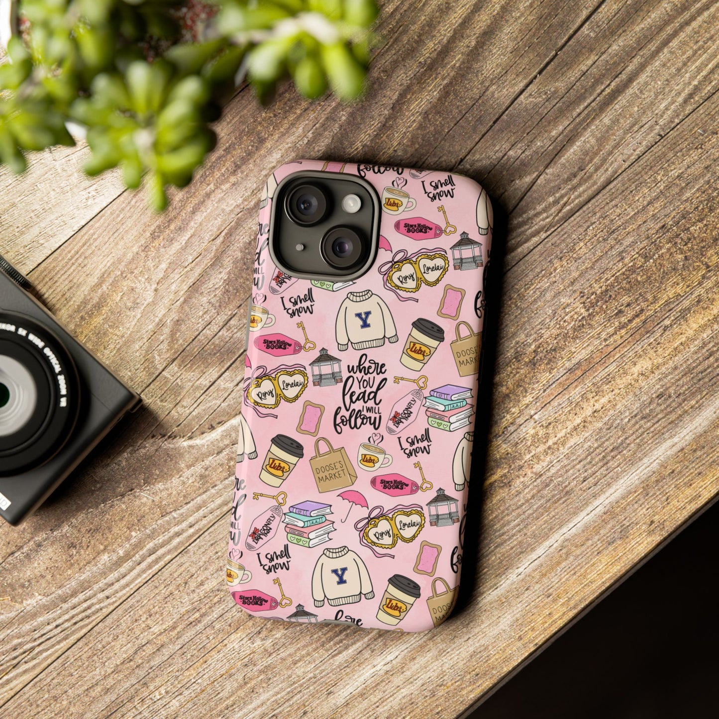 Where You Lead "Tough Cases" Phone Case — Pink Gilmore Girls Tribute