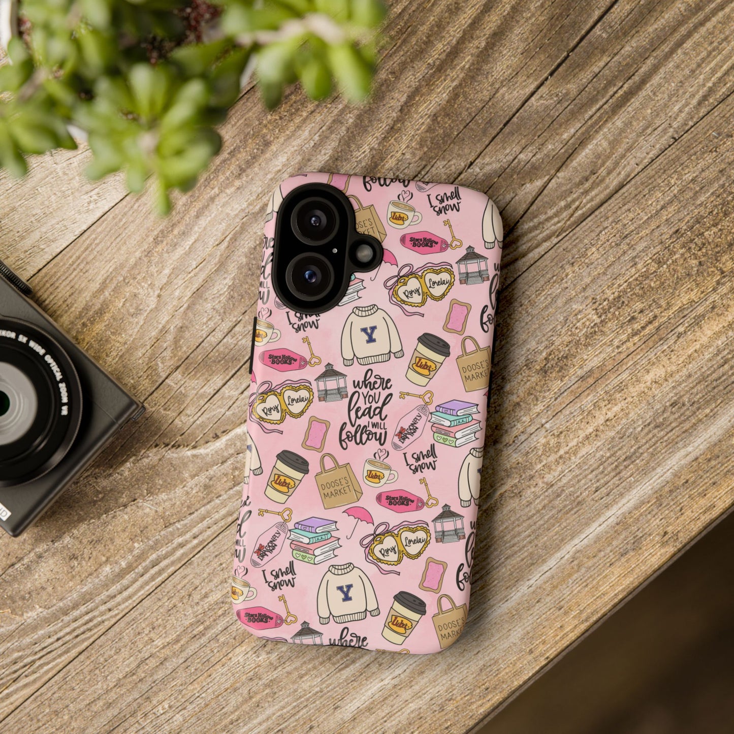 Where You Lead "Tough Cases" Phone Case — Pink Gilmore Girls Tribute