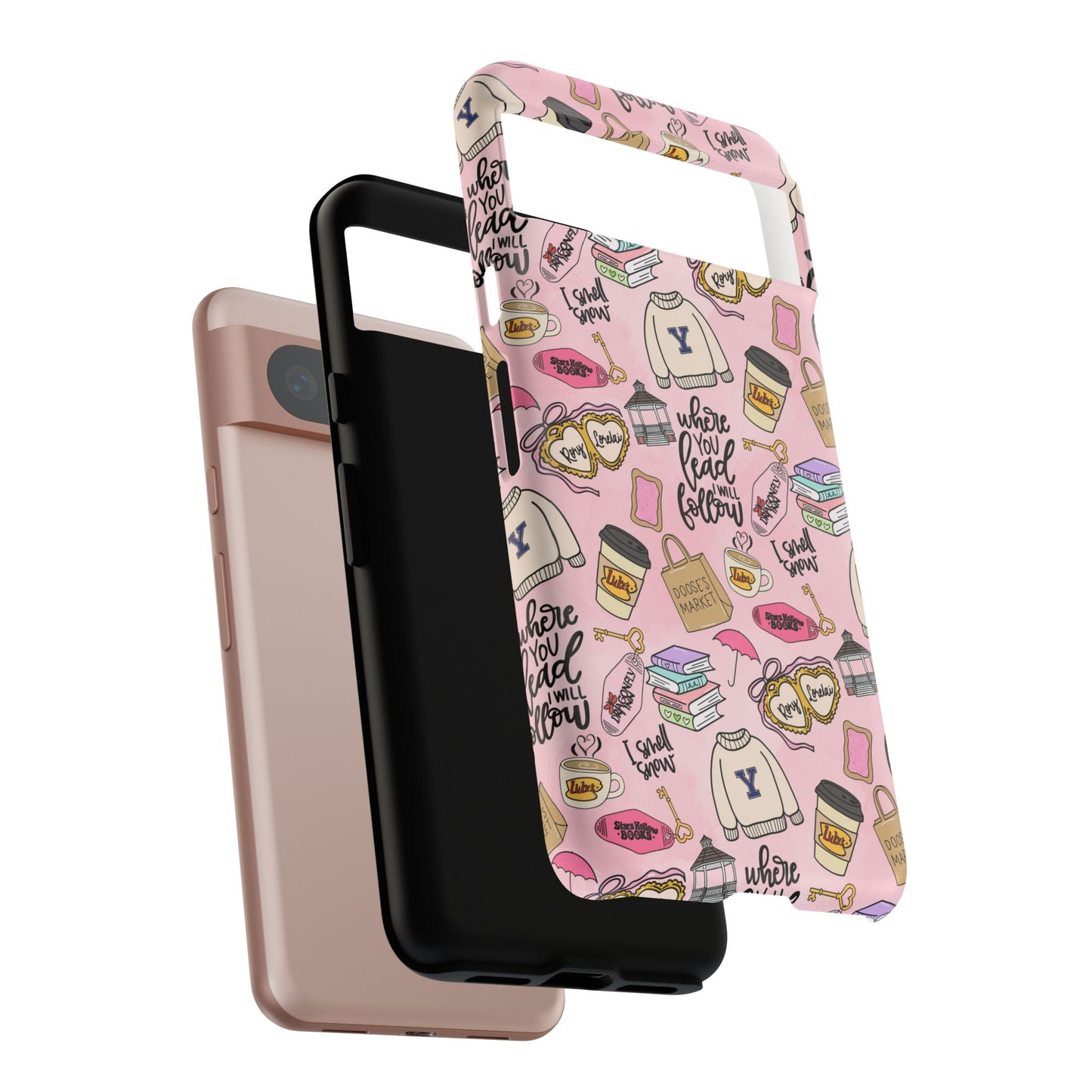 Where You Lead "Tough Cases" Phone Case — Pink Gilmore Girls Tribute