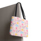 Pink Pickleball Tote Bag | All-Over Print, Sport Court Graphic