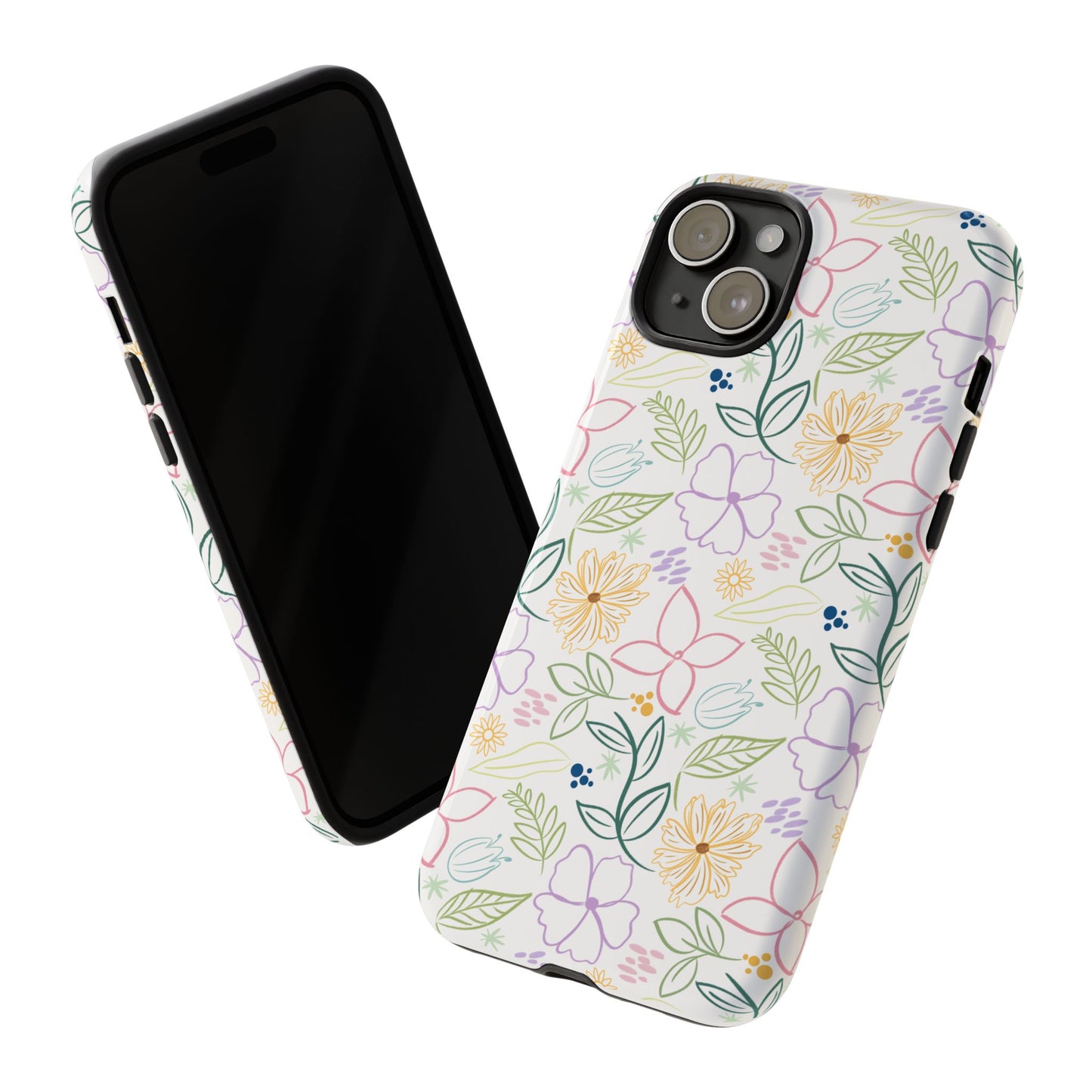 Floral Pastel Phone Case — Delicate Garden Pattern for Samsung & iPhone