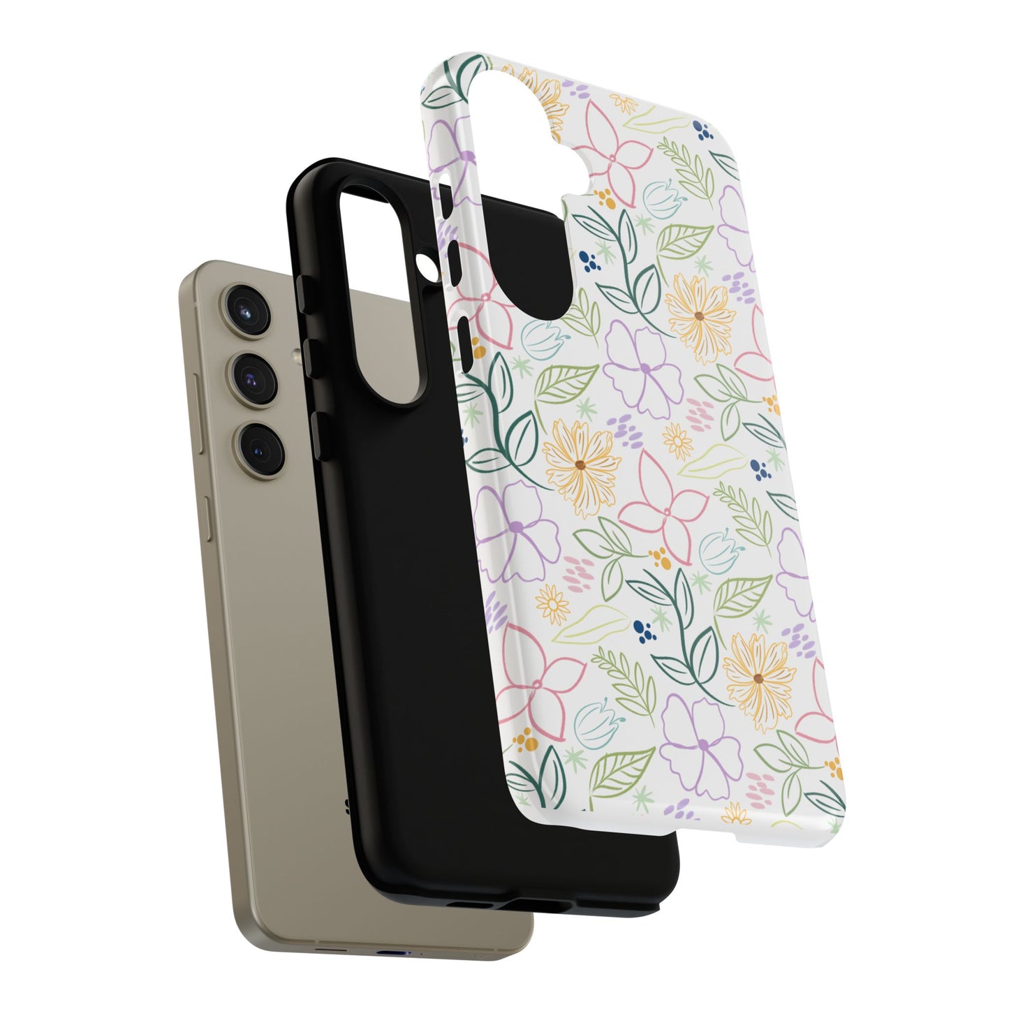 Floral Pastel Phone Case — Delicate Garden Pattern for Samsung & iPhone
