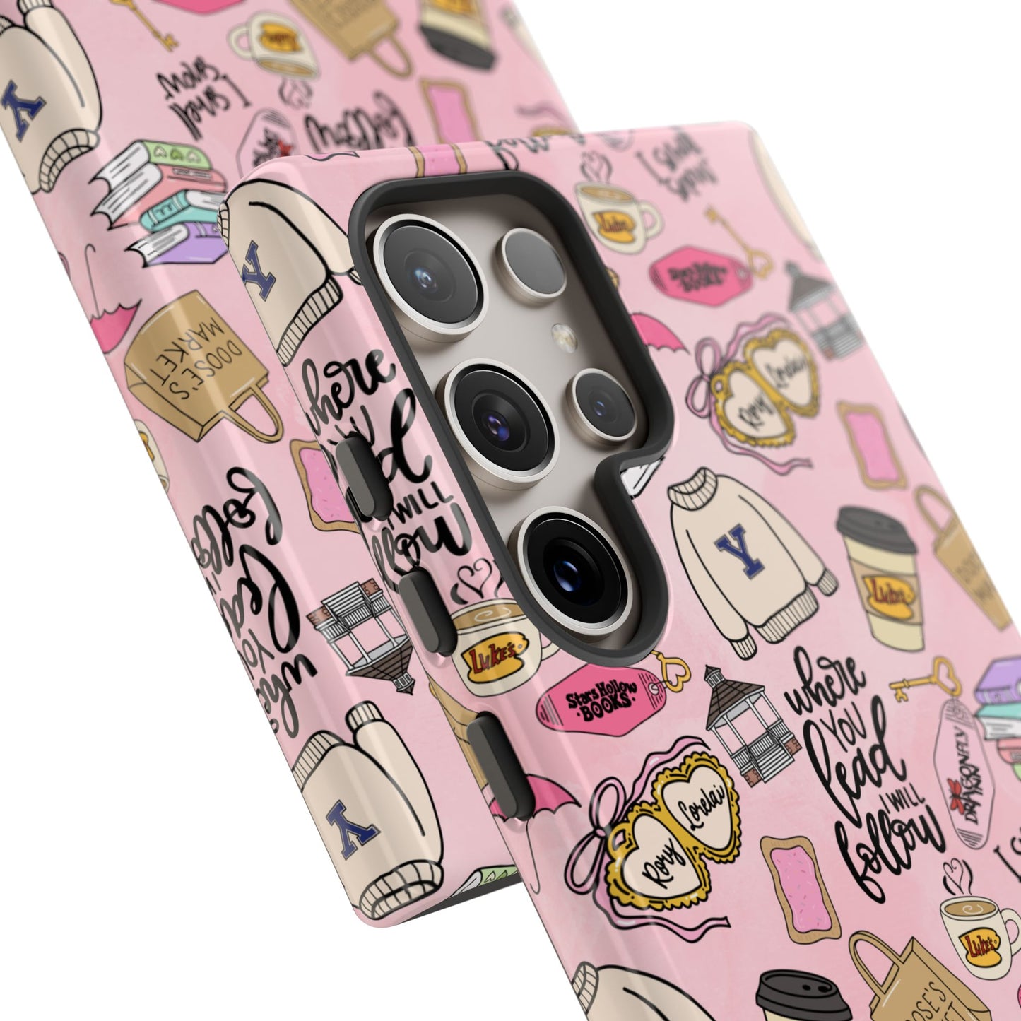 Where You Lead "Tough Cases" Phone Case — Pink Gilmore Girls Tribute