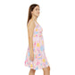 Pink Pickleball Skater Dress — Cute Pastel All‑Over Print