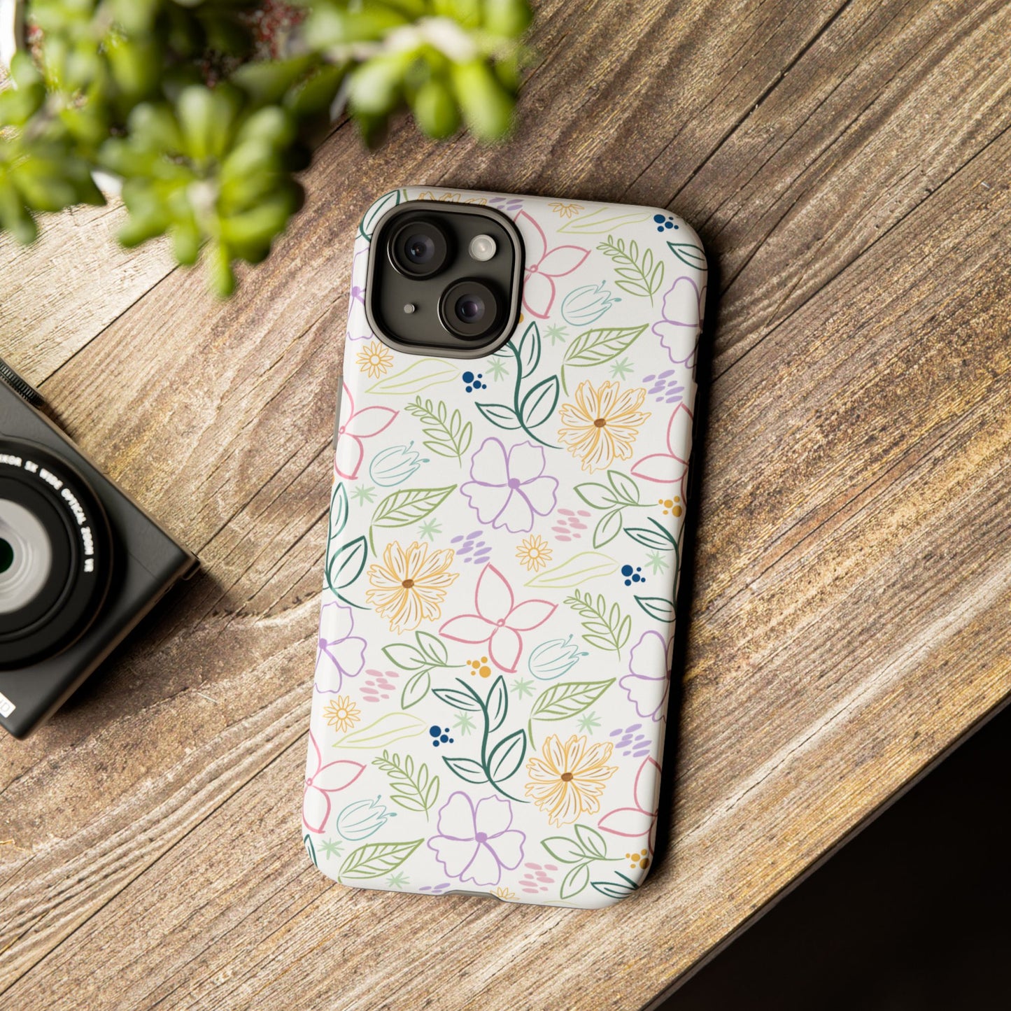 Floral Pastel Phone Case — Delicate Garden Pattern for Samsung & iPhone
