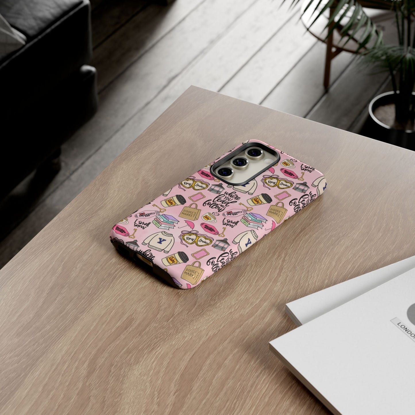Where You Lead "Tough Cases" Phone Case — Pink Gilmore Girls Tribute