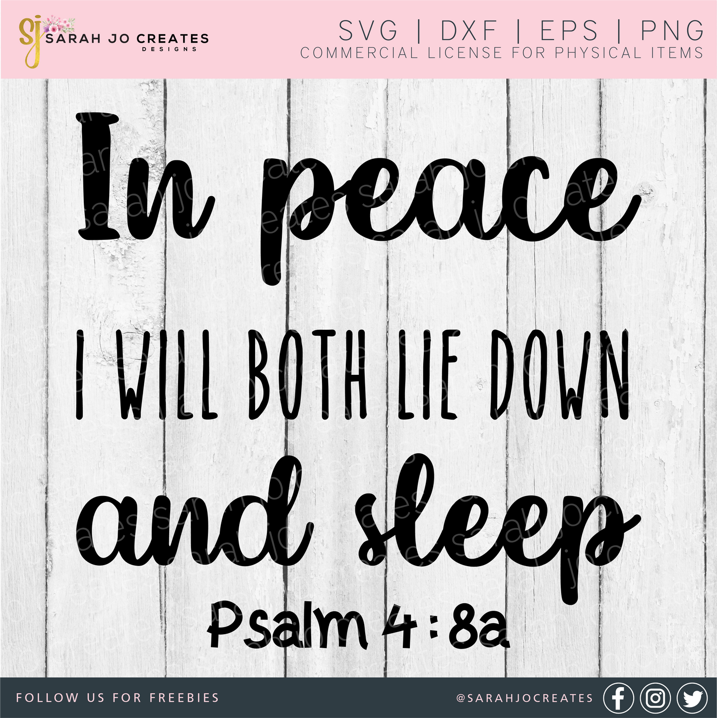 In Peace I Will Both Lie Down And Sleep SVG