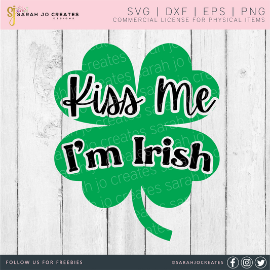 Kiss Me I'm Irish SVG