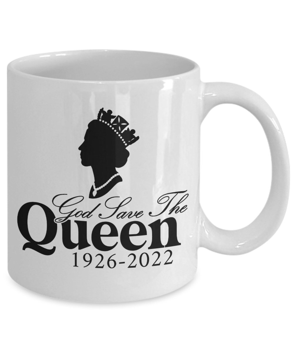 RIP Queen Elizabeth Mug, God Save The Queen Mug