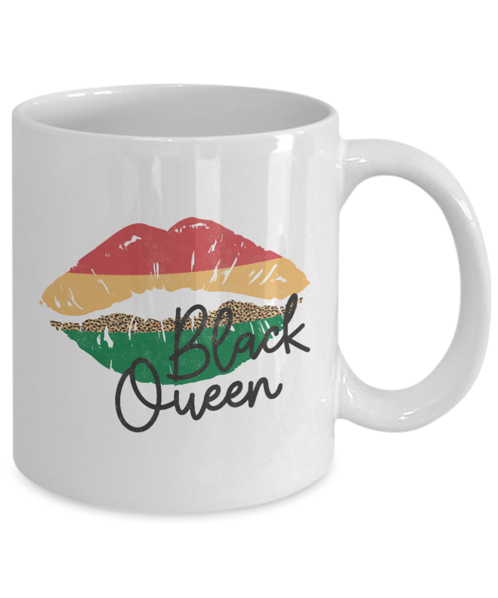 Black Queen Lips Mug