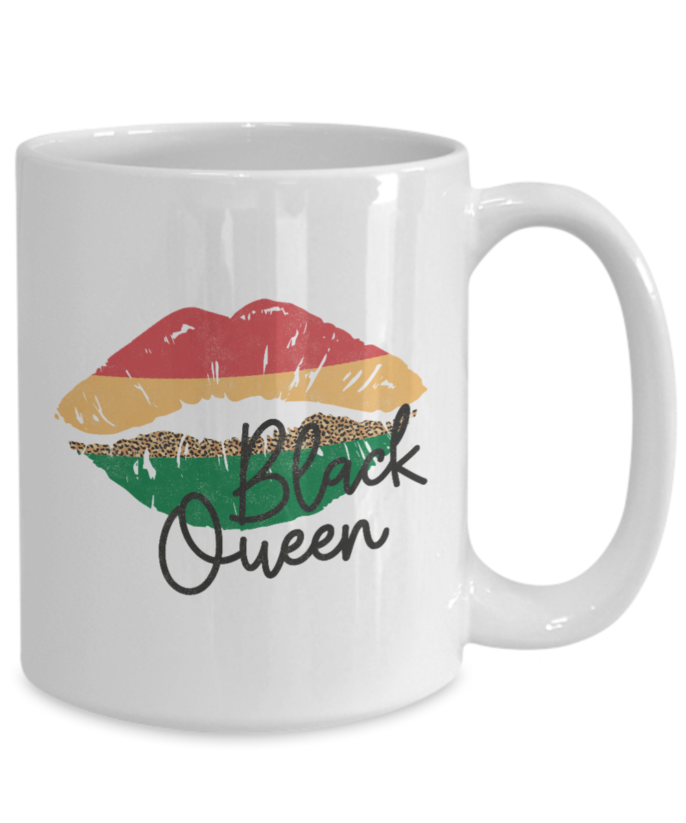 Black Queen Lips Mug