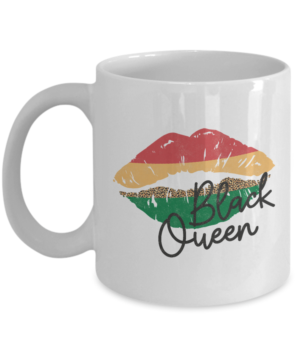 Black Queen Lips Mug