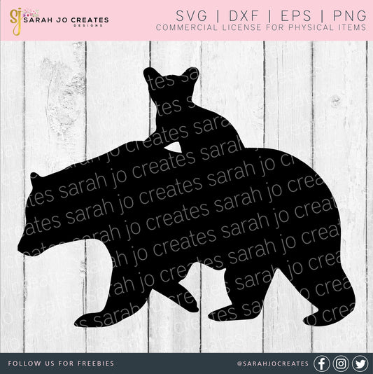 Bear with Cub SVG