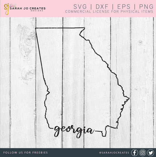 Georgia State Outline SVG