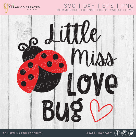 Little Miss Love Bug SVG