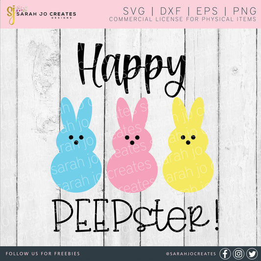 Happy Peepster SVG