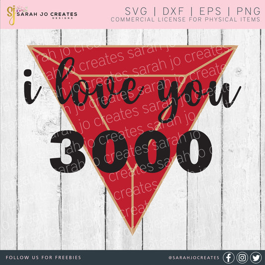 I Love You 3000 SVG