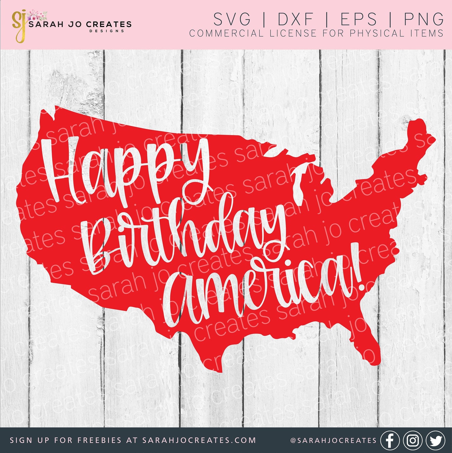 Happy Birthday America SVG