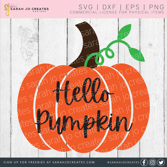 Hello Pumpkin SVG