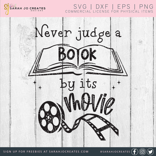 Never Judge A Book By Its Movie SVG