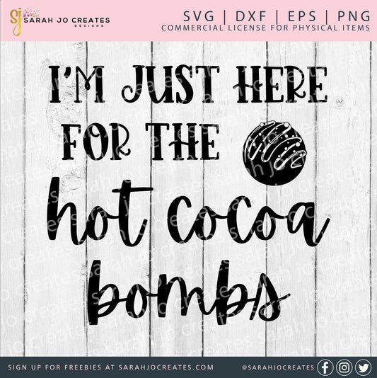 I'm Just Here For The Hot Cocoa Bombs SVG