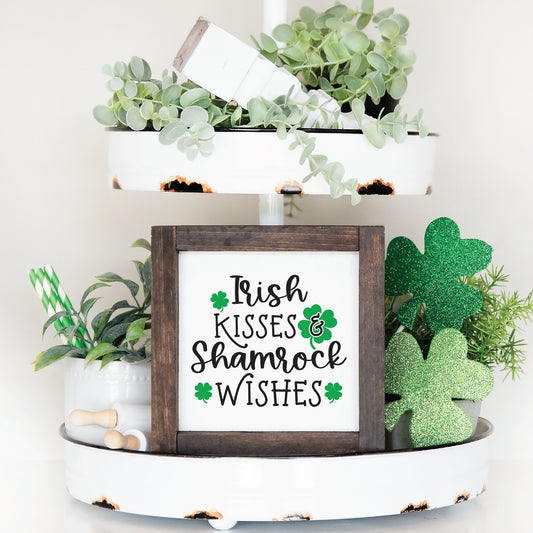 Irish Kisses and Shamrock Wishes SVG