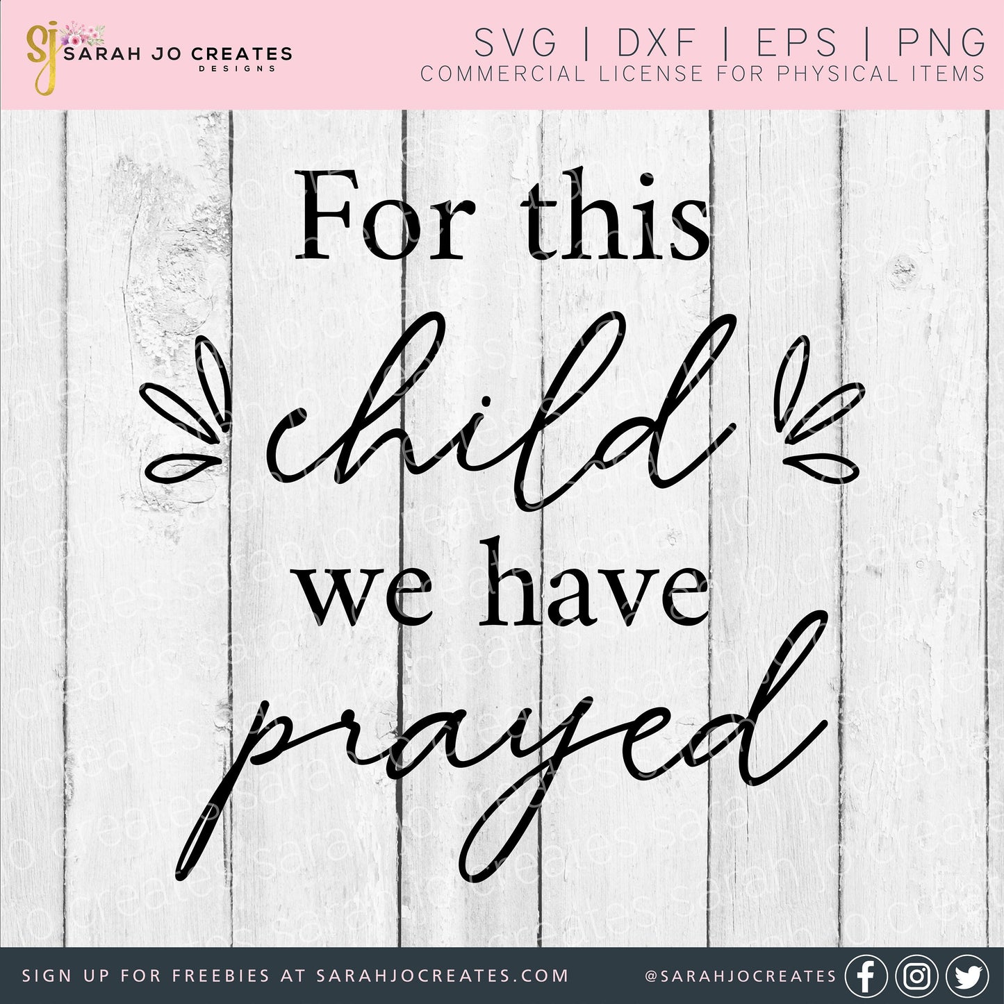 For This Child We Have Prayed SVG