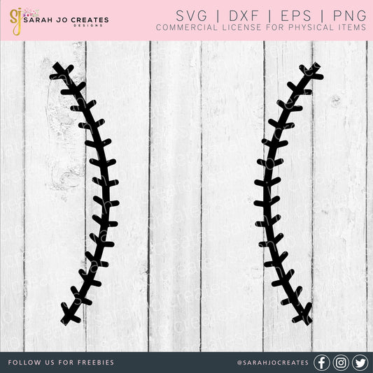 Baseball Stitching SVG