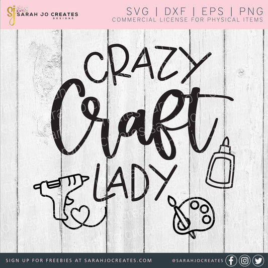 Crazy Craft Lady SVG