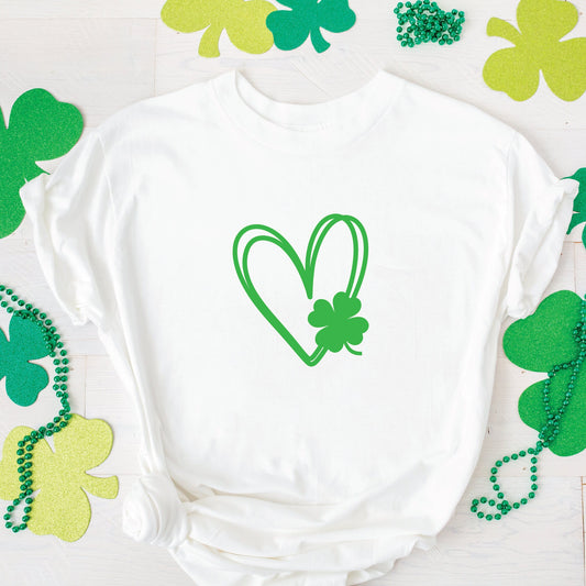 Heart with Shamrock SVG