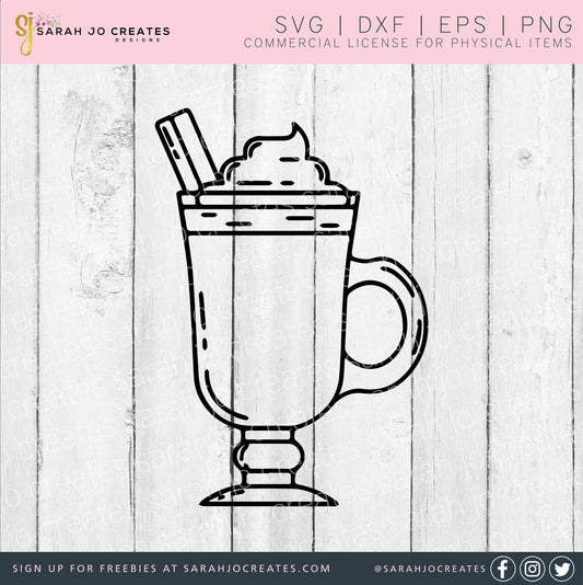 Eggnog Glass SVG