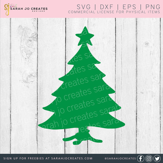 Christmas Tree with Star SVG