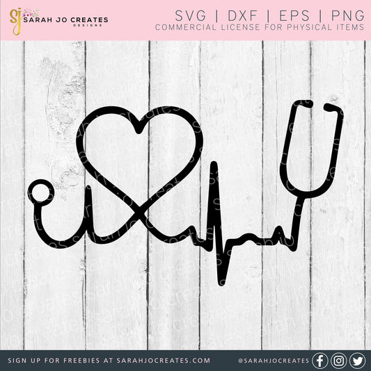 Heartbeat Stethoscope Svg