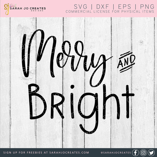 Merry And Bright SVG