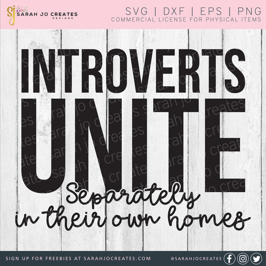 Introverts Unite Separately In Their Own Homes SVG